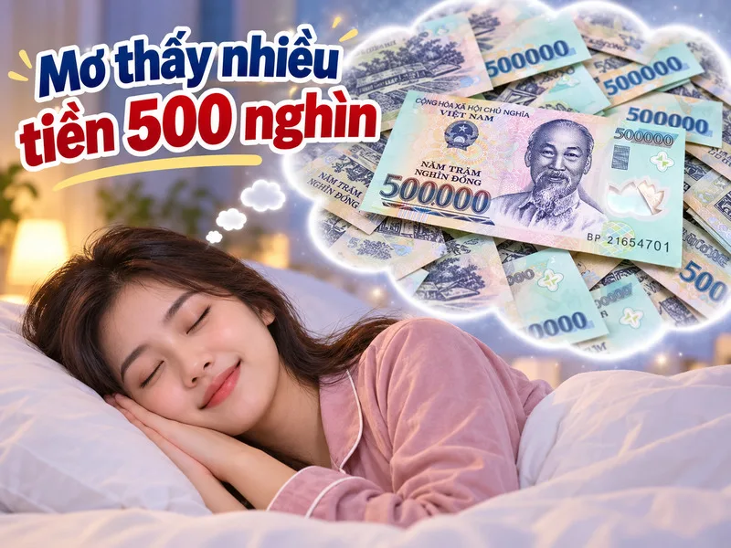 Mơ thấy nhiều tiền 500 nghìn có thể phản ánh mong muốn thành công, cảm giác an toàn hoặc áp lực về tài chính.